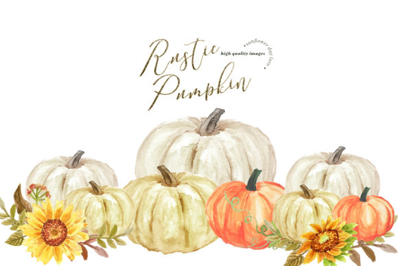 Rustic Pumpkin Watercolor Clipart