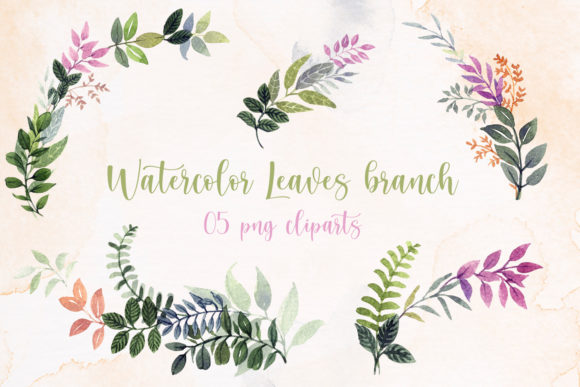 Watercolor Leaves Clip Art Review