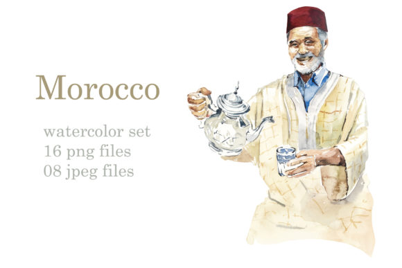 Watercolor Set Morocco and Illustrations